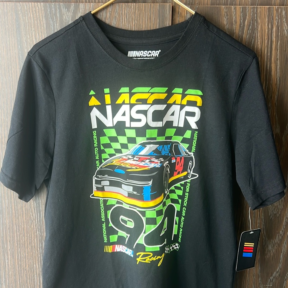 NASCAR Boys Black Short Sleeve Tshirt Size 18/20 New with Tags Racing Sports Car